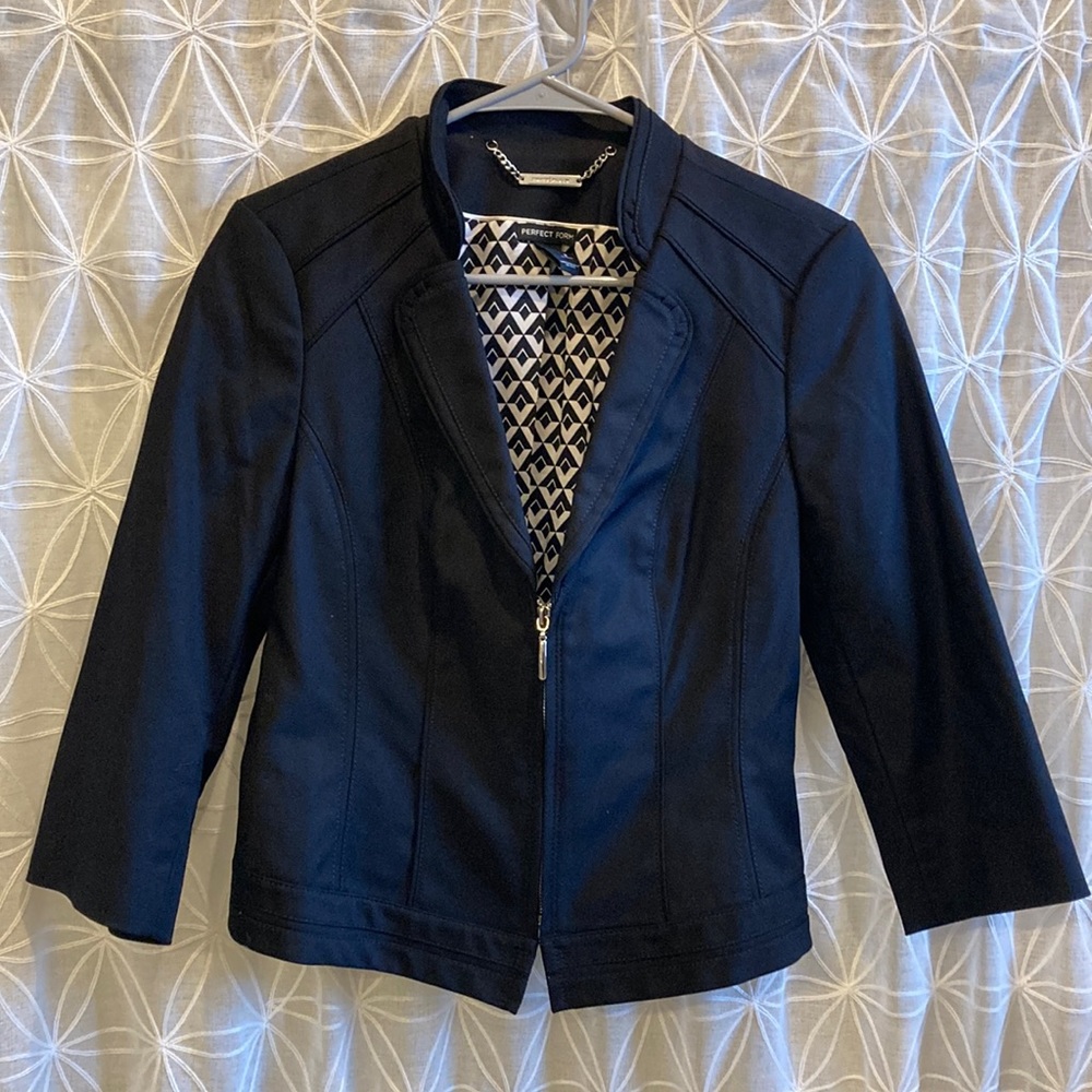 WHBM Black Zip-Front Women's Jacket